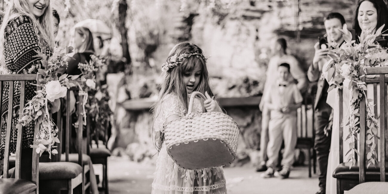 flower girl at wedding